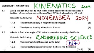 Engineering Science N4 Kinematics November 2024 Exam @mathszoneafricanmotives