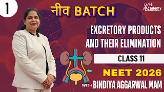 NEEV Batch | Excretory Products and Their Elimination | Class 11 | NEET 2026 | Bindiya Aggarwal Mam