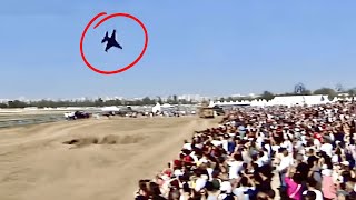 Fighter Pilot Reacts Too Late, Pulls Up at the Last Second