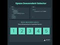 Learn CSS Space Descendent Selector in 18 Seconds