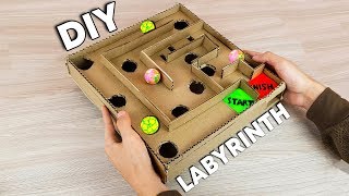 Marble Labyrinth from Cardboard - Simple DIY Board Game