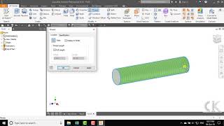 Inventor -Hướng dẫn lệnh tạo ren - THREAD