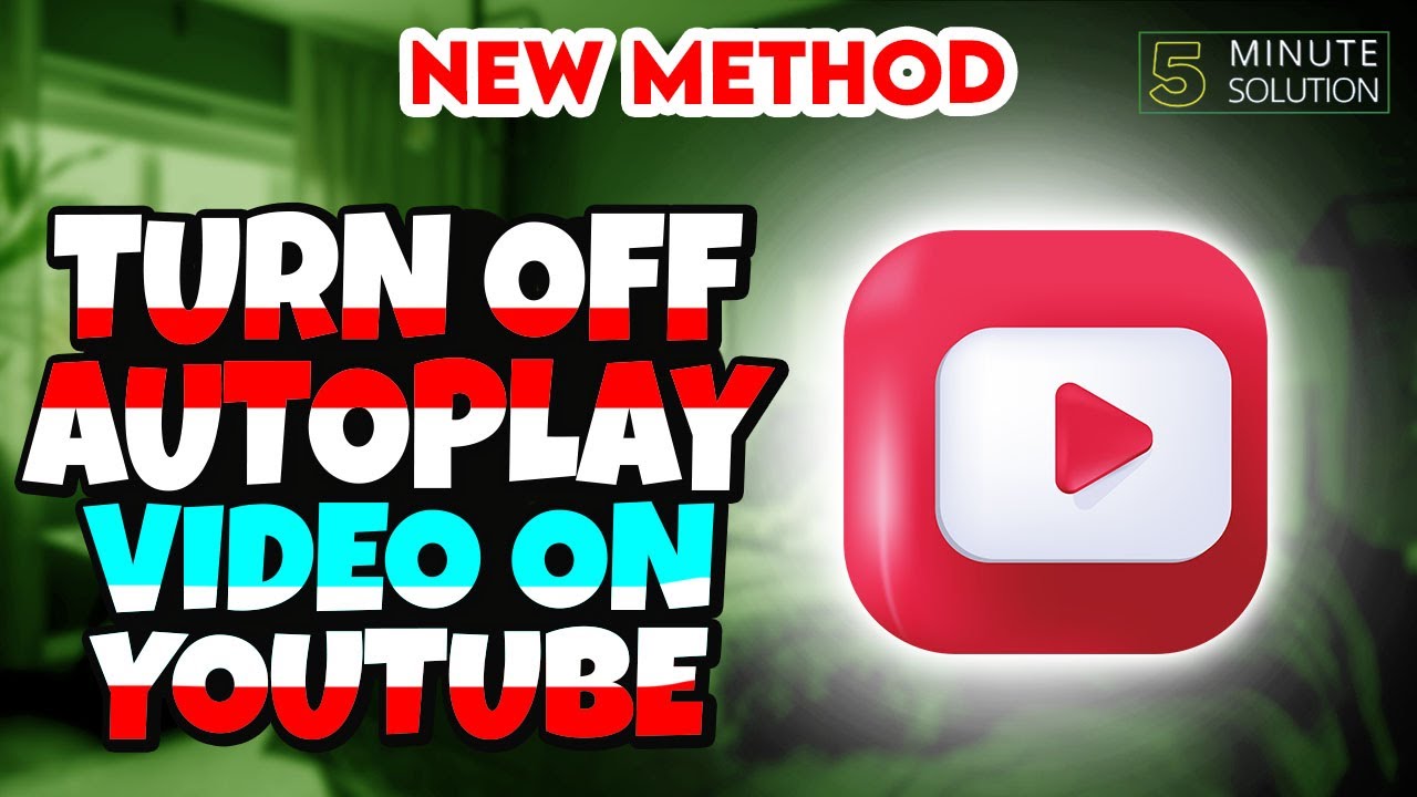 How To Turn Off Autoplay Video On YouTube 2024 - YouTube