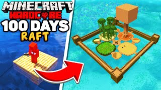 I Survived 100 Days on a RAFT in Minecraft Hardcore!
