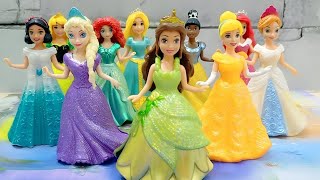 5 minutes Unboxing Disney Princess Royal Clips Dolls, Ariel, Tiana,Jasmine, Belle, Moana, Tiana,