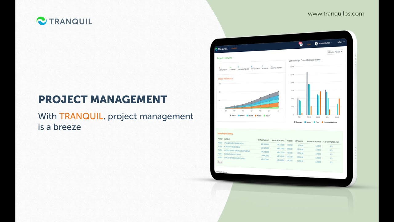 Tranquil Project Management ERP Explainer | Saudi Arabia - YouTube