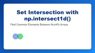 NumPy Set Intersection Explained | Master np.intersect1d Step by Step