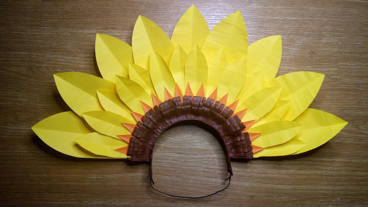 DIY FLOWER HEADDRESS SUNFLOWER FESTIVAL HEADPIECE - YouTube