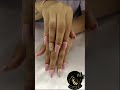 elegant pink bridal nails with a sparkling heart transformation shorts ritzynailstudio