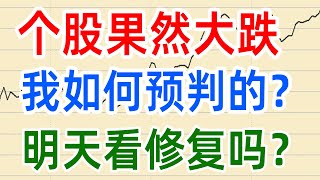 A股收评1225，个股果然大跌，我如何预判的？明天看修复？