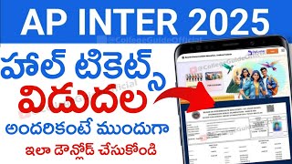 AP Inter 2025 Hall Tickets Download Link | AP Inter Hall Tickets Download WhatsApp | How to Download