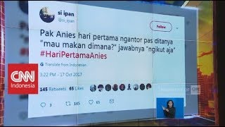 Beragam Komentar Netizen di Hari Pertama Kerja Anies - Sandi