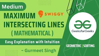 Maximum Intersecting Lines || POTD || Problem of the Day || GFG || 10 April '23 || Medium Problem