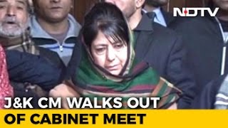 Mehbooba Mufti Walks Out Of Cabinet Meeting After Rift With BJP Ministers