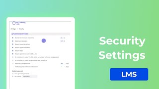 LMS - Security Settings (My Learning Hub)