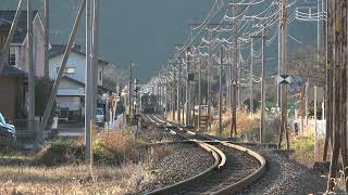 秩父鉄道 快速EL新春みつみね 波久礼～寄居 デキ105牽引 2023/01/01