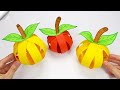 3d paper apple | Easy paper crafts