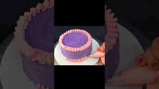 New Trick For cake decoration with ruffle nozzle.Easy Trending Birthday  Anniversary cake decoration