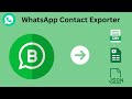 How to bulk export WhatsApp contacts as Excel file?