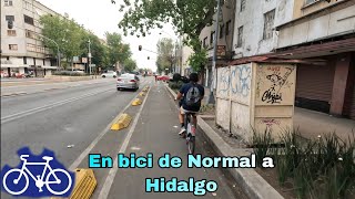 Pedaleando del metro Normal a Hidalgo