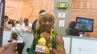 World Athletics championships: Shelly-Ann Fraser-Pryce leads Jamaican sweep in 100 meters