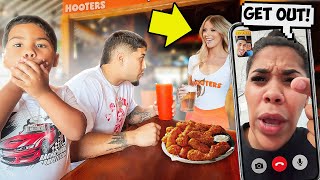 FaceTiming My Girlfriend While Eating At HOOTERS With ZAKYIUS…