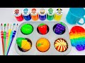 Satisfying Video l How to make Rainbow Lollipop Candy and Glossy Balls into Playdoh Cutting ASMR #1