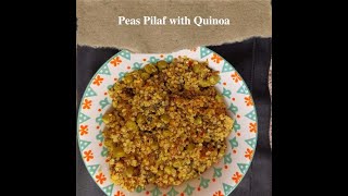 Tasty Vegan Vegetarian Peas Pilaf with Quinoa for Winter, Potluck special Weekday Dinner