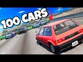 Spawning in 100 Cars During a Police Chase was a Mistake in BeamNG Drive!