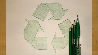 How to Draw the Recycling Symbol | Symbol Drawing