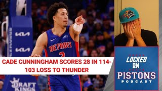 Cade Cunningham Scores 28 Points In Detroit Pistons 114-103 Loss To OKC Thunder