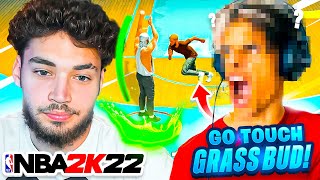Adin Ross FIRST Park Game of NBA 2K22 AGAINST A HATER 😂🤬