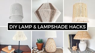 DIY LAMP AND LAMPSHADE HACKS - 8 DIY THRIFT FLIP LAMPS