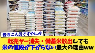 転売ヤー消失・備蓄米放出しても米の値段が下がらない最大の理由ww【2chまとめ】【2chスレ】【5chスレ】