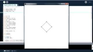 Rotating square in Processing