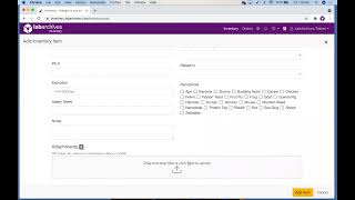 LabArchives Inventory - Adding an item to Inventory