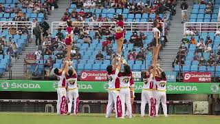 20221009樂天桃園棒球場 樂天桃猿主場 Rakuten girls 籃籃 輔大競技啦啦隊 Jaguars 開場表演