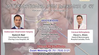 International PSN Webinar 41 - Endoscopic Clival Lesion Surgery/ Arthoplasty