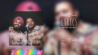 Daru badnam kardi | lyrics|😎🎙️Trending song| kamal kahlon & param singh