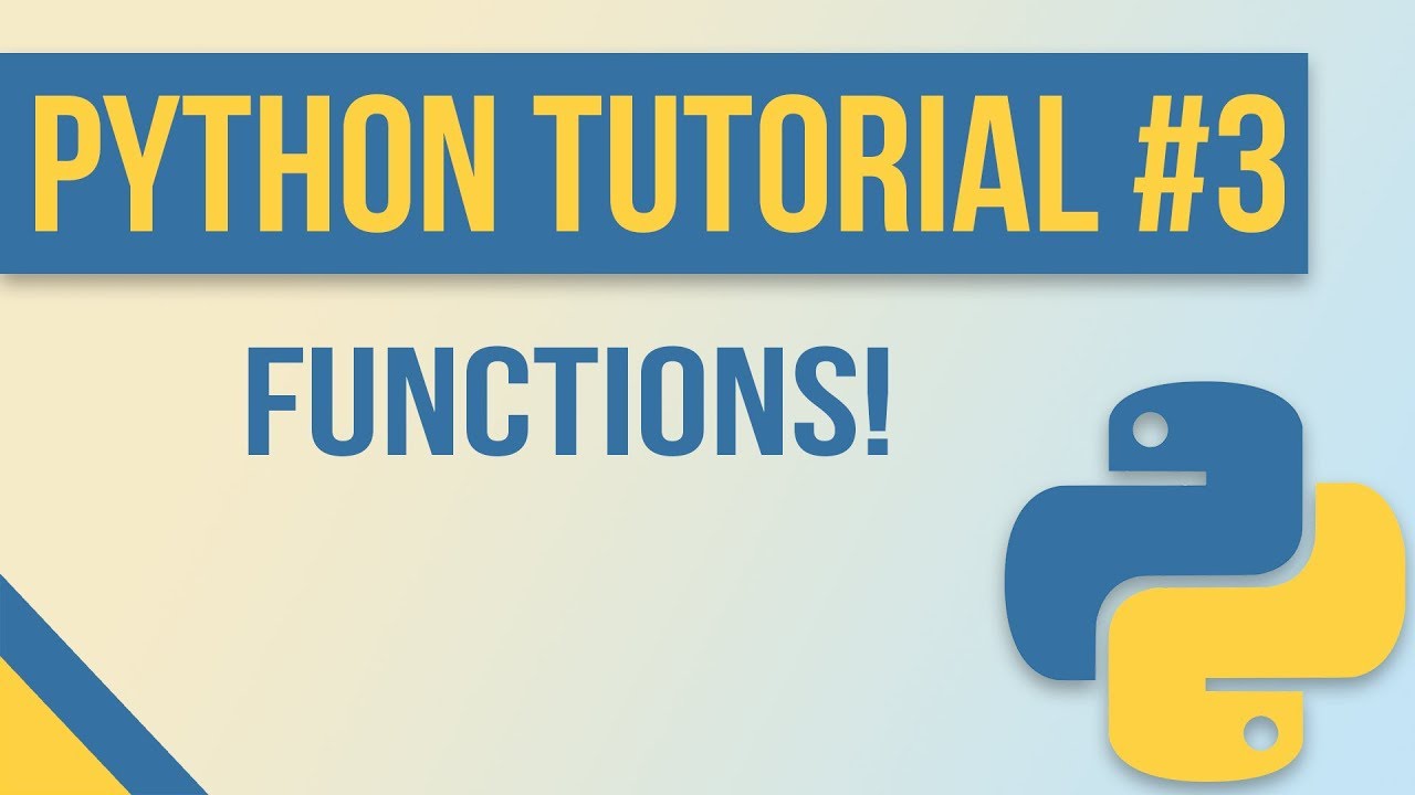 Functions In Python - Beginner Python Tutorial #3 (with Exercises ...