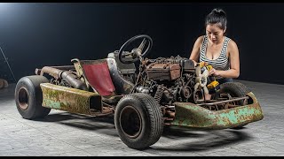 Restoration of an Abandoned Go Kart – Complete Process From Rust to Ride