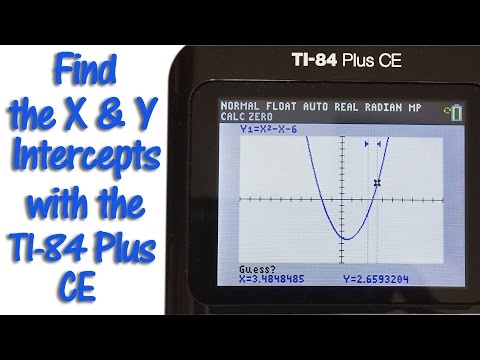 TI 84 Plus CE Calculator Find the X and Y Intercepts TI 84 Plus CE Calculator Find the X and Y Intercepts