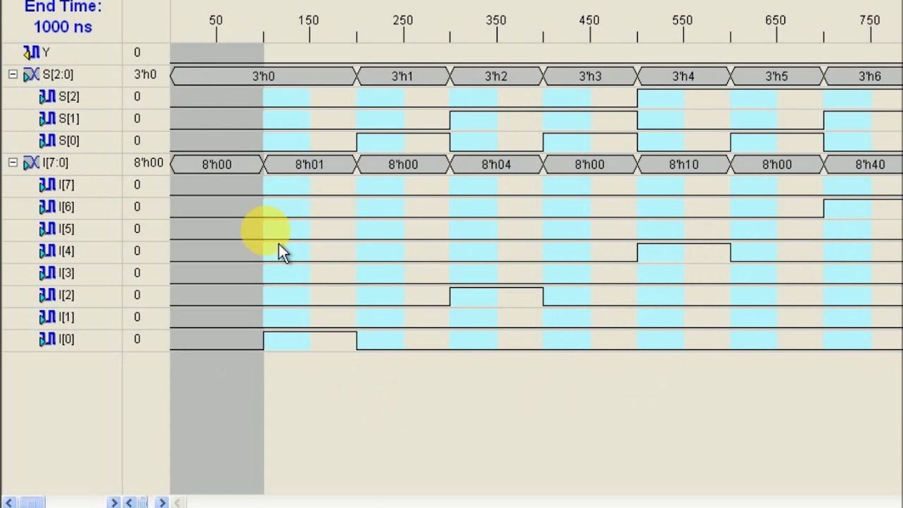 8:1 Mux Using Verilog HDL Simulation Only - YouTube