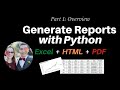 How to generate Reports with Python automatically - 1: Overview