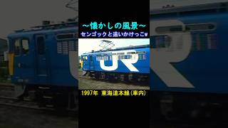 センゴックと追いかけっこ♪😁 #ef65 #貨物列車 #電気機関車 #追いかけっこ