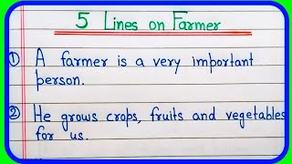 5 lines on Farmer | Essay on Farmer 5 lines in English | Short essay on farmer