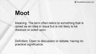 Moot Meaning