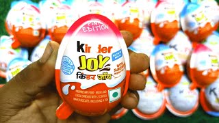 100 yummy kinder surprise Eggs Toys opening - A Lot of kinder joy chocolate ASMR