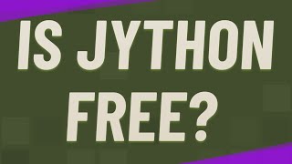 Is Jython free?