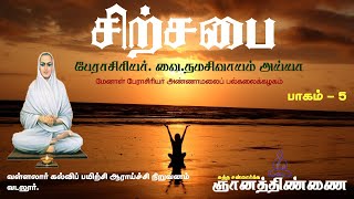 சிற்சபை பொற்சபை ஞானசபை வள்ளலார் திருவருட்பா உரைநடைப்பகுதி பேராசிரியர் வை.நமசிவாயம் அய்யா - 5